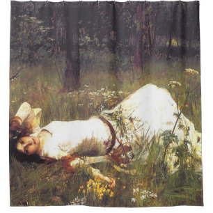 Ophelia 1889 By John William Waterhouse Shower Curtain