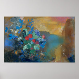 Ophelia Among the Flowers by Odilon Redon Print