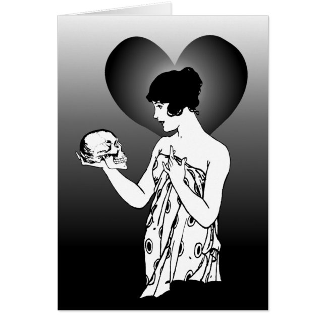 Ophelia and Yorick Fade Blank Card (Front)