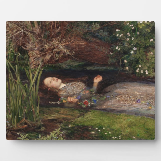 Ophelia by John Everett Millais Plaque (Front)