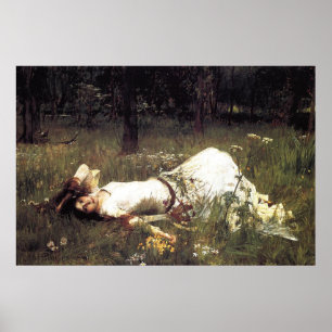 Ophelia, by John William Waterhouse, 1889 Poster