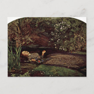 Ophelia By Millais, John Everett (Best Quality) Postcard