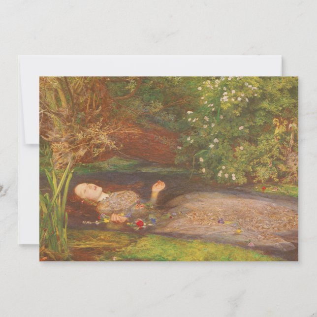 Ophelia by Millais, Vintage Victorian Fine Art (Front)