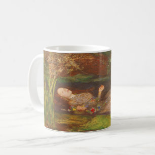 Ophelia by Millais, Vintage Victorian Fine Art Coffee Mug