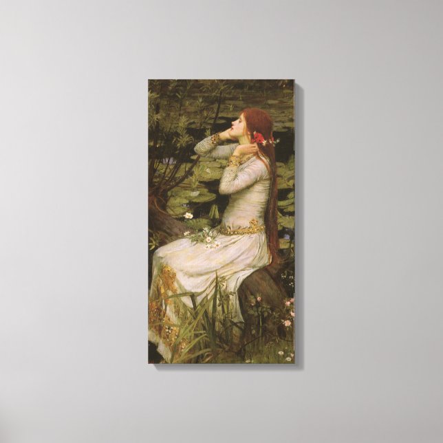 Ophelia by the Pond by John William Waterhouse Canvas Print (Front)