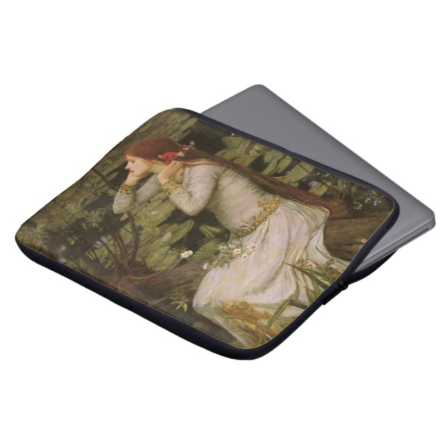 Ophelia by the Pond by John William Waterhouse Laptop Sleeve (Front Top)