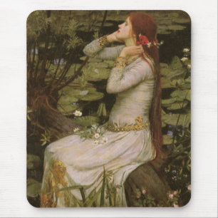 Ophelia by the Pond by John William Waterhouse Mouse Mat