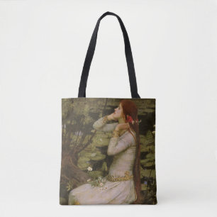 Ophelia by the Pond by John William Waterhouse Tote Bag