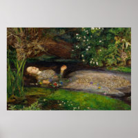 Ophelia, c. 1852 by Sir John Everett Millais