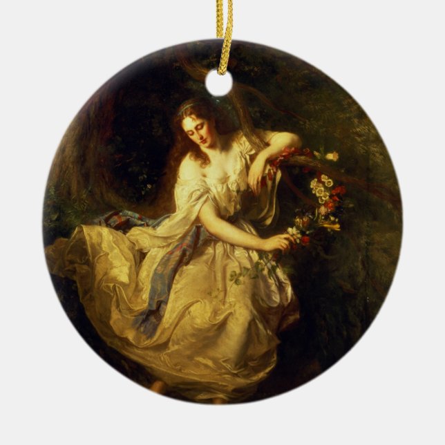 Ophelia Ceramic Tree Decoration (Front)