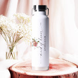 Ophelia Chic Dusty Pink Floral Maid of Honour Water Bottle<br><div class="desc">Celebrate your love story with the timeless beauty of the "Ophelia Floral" wedding collection in the dusty pink colorway, designed to evoke romance and elegance. This wedding suite features hand-painted watercolor flowers and delicate foliage, capturing the grace and charm of a garden-inspired wedding. Perfect for those seeking a refined yet...</div>