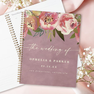 Ophelia Cottagecore Dusty Pink Floral Wedding Planner