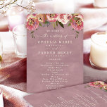 Ophelia Cottagecore Dusty Pink Wedding Ceremony Programme<br><div class="desc">Celebrate your love story with the timeless beauty of the "Ophelia Floral" wedding collection in the dusty pink colorway, designed to evoke romance and elegance. This wedding suite features hand-painted watercolor flowers and delicate foliage, capturing the grace and charm of a garden-inspired wedding. Perfect for those seeking a refined yet...</div>