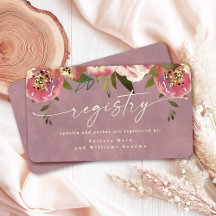 Ophelia Cottagecore Dusty Pink Wedding Registry 