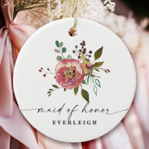 Ophelia Cottagecore Pink Floral Maid of Honour