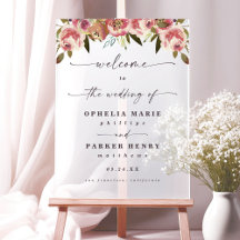 Ophelia Cottagecore Pink Floral Wedding Welcome