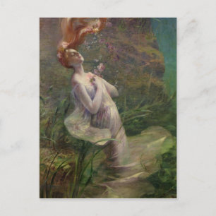 Ophelia Drowning, 1895 Postcard
