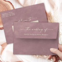 Ophelia Dusty Pink A7 5x7 Wedding Invitation