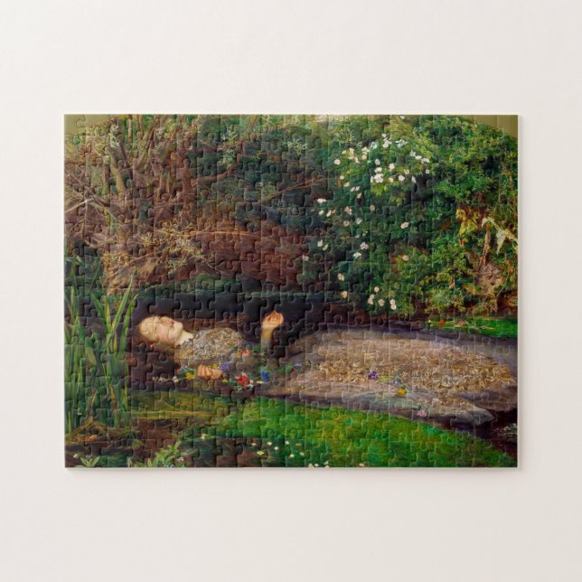 Ophelia, John Everett Millais, 1851-1852 Jigsaw Puzzle (Horizontal)