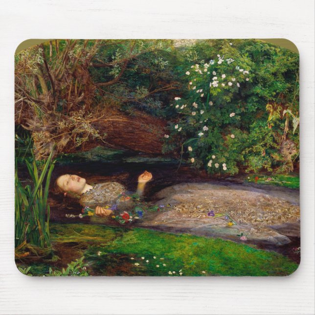 Ophelia, John Everett Millais, 1851-1852 Mouse Mat (Front)