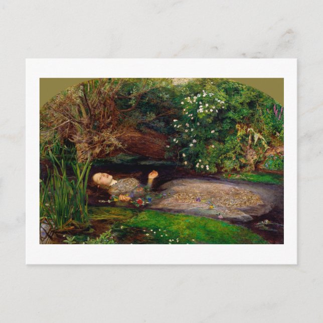 Ophelia, John Everett Millais, 1851-1852 Postcard (Front)