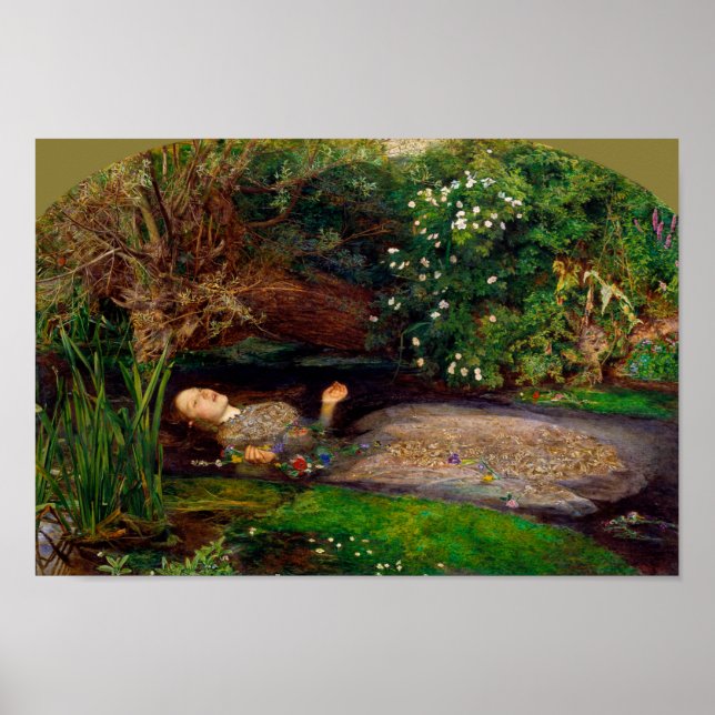 Ophelia, John Everett Millais, 1851-1852 Poster (Front)