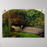 OPHELIA - JOHN EVERETT MILLAIS DECO PRINT<br><div class="desc">The most famous painting of Hamlet's Ophelia painted by Pre-Raphaelite artist John Everett Millais during the Victorian age showing her as she is drowning after going mad from the rejection of Hamlet. To see the three versions of Waterhouse's Ophelia, as well as dozens of his Victorian paintings, are available in...</div>
