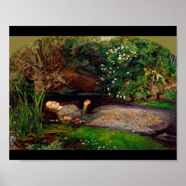Ophelia, John Everett Millais Poster (Front)