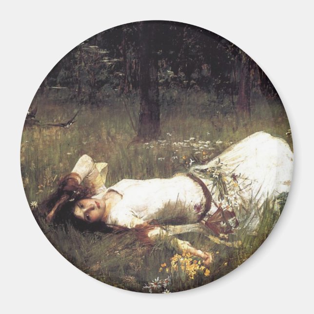Ophelia Lying in the Meadow Magnet (Front)