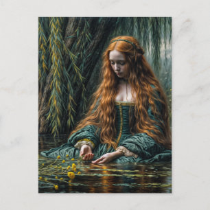 Ophelia Near Willow Tree Original Art  Postcard