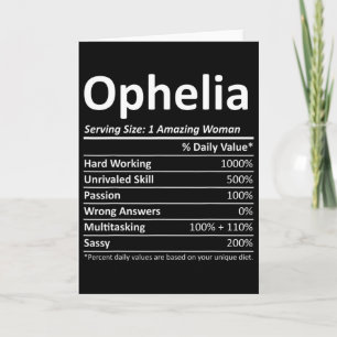 Ophelia Nutrition Personalized Name Funny Christma Card
