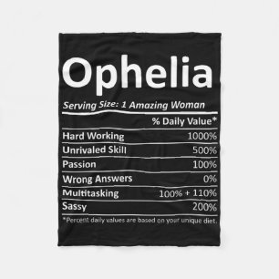 Ophelia Nutrition Personalized Name Funny Christma Fleece Blanket