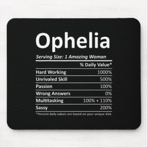 Ophelia Nutrition Personalized Name Funny Christma Mouse Mat