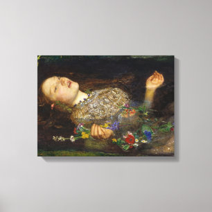 Ophelia Painting By John Everett Millais Canvas Print