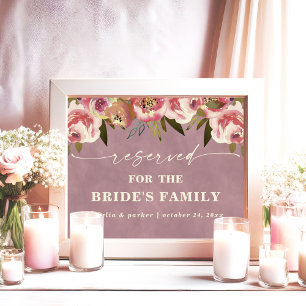 Ophelia Pink Reserved Custom Family Wedding Sign