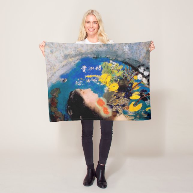 Ophelia, Redon Fleece Blanket (In Situ)