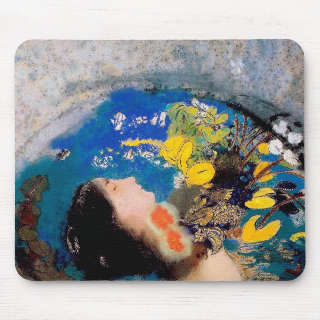 Ophelia, Redon Mouse Mat (Front)