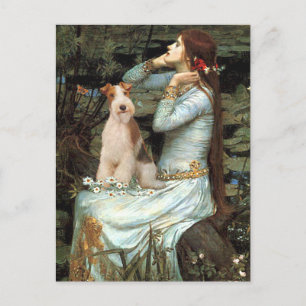 Ophelia Seated - Wire Fox Terrier 3 Postcard