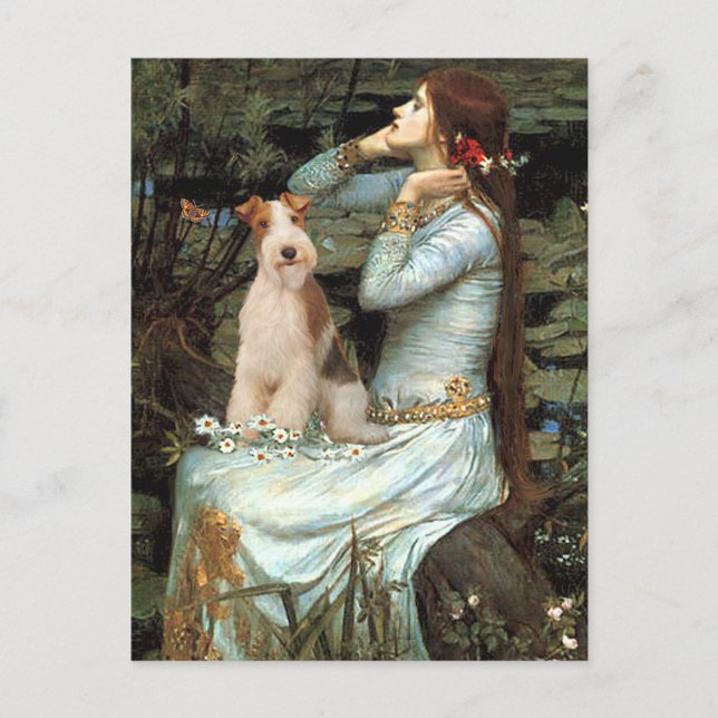 Ophelia Seated - Wire Fox Terrier 3 Postcard (Front)