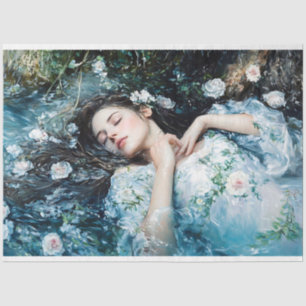 Ophelia Surrounded by Flowers Decoupage Tissue Paper