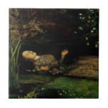 Ophelia Tile<br><div class="desc">Vintage Pre-Raphaelite painting "Ophelia" by John Everett Millais,  1852.</div>