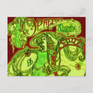 Ophelia's Absinthe Postcard