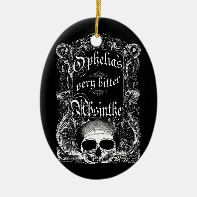 Ophelia's Very Bitter Absinthe Ceramic Tree Decoration (Front)