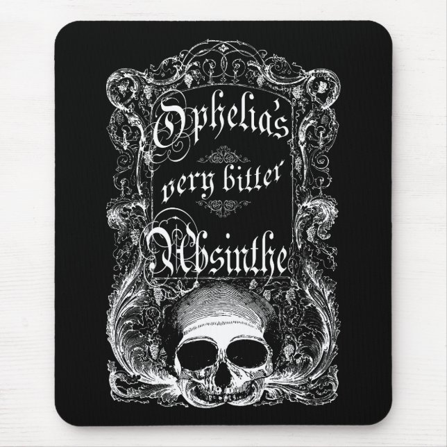 Ophelia's Very Bitter Absinthe Mouse Mat (Front)