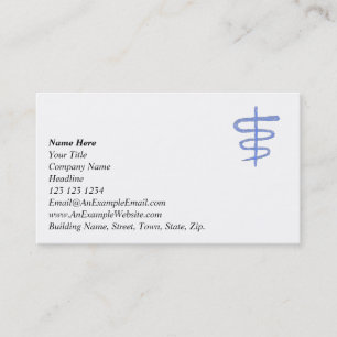 Ophiuchus. Zodiac Sign in Blue. Business Card