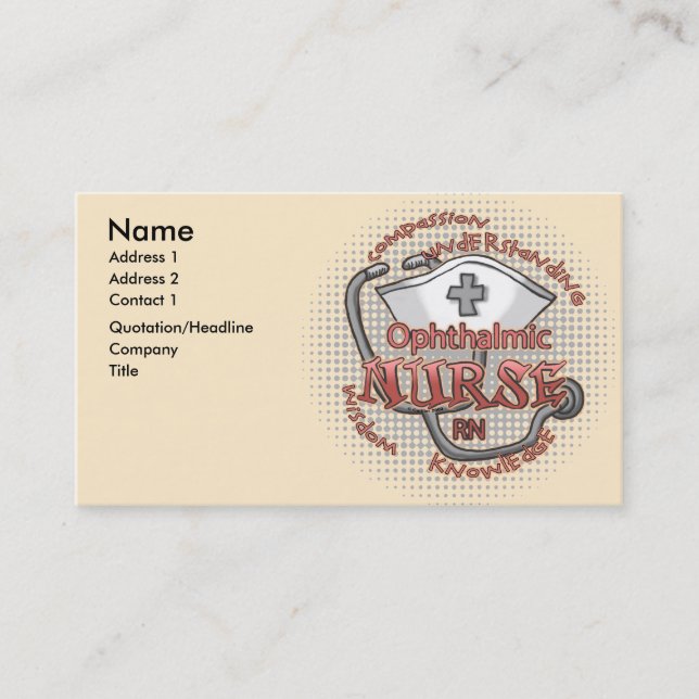 Ophthalmic Nurse Axiom Business Card (Front)