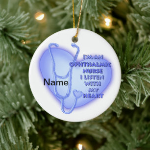 Ophthalmic Nurse Heart  ornament