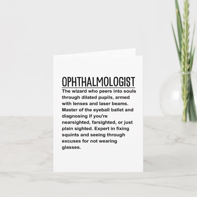 Ophthalmologist  card (Front)
