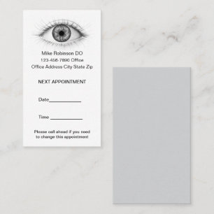 Ophthalmologist Eye Doctor Appointment Cards