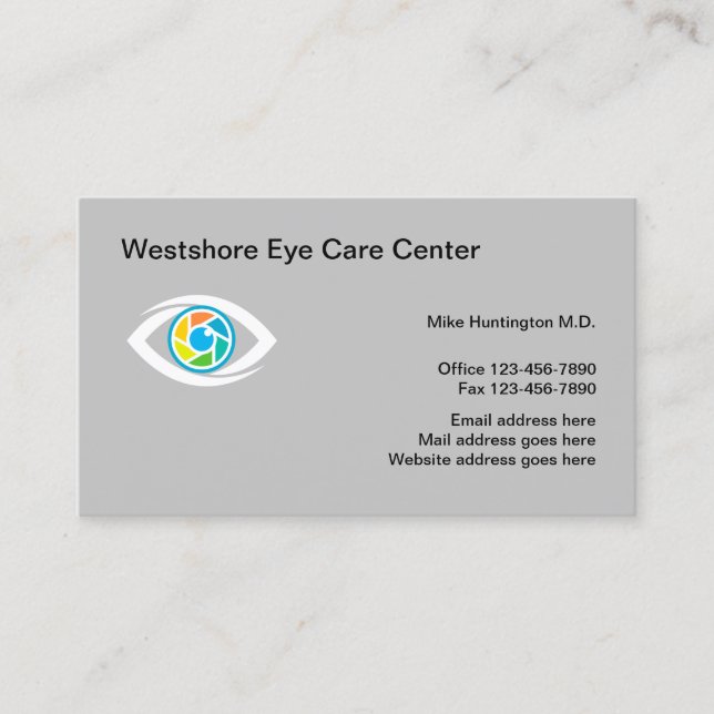 Ophthalmologist Eye Doctor Business Cards (Front)